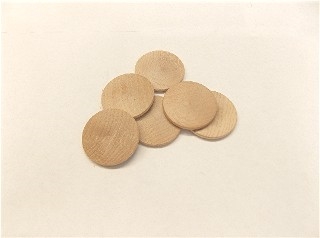 Unfinished Wooden Nickels - 1 1/2" x 1/8"