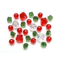 Diamond Gems Acrylic Red Green Mix