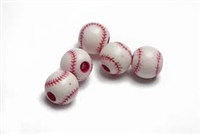 Team Sports Acrylic Baseball Beads - 12 mm - 12pc