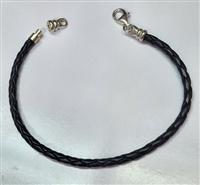 Braided Leather Bracelet with Sterling Silver findings