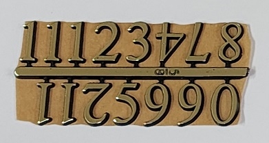 Arabic Numerals- 5/8" Gold