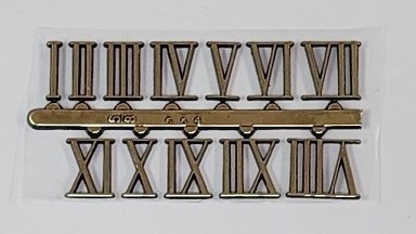 Roman Numerals- 1" Gold