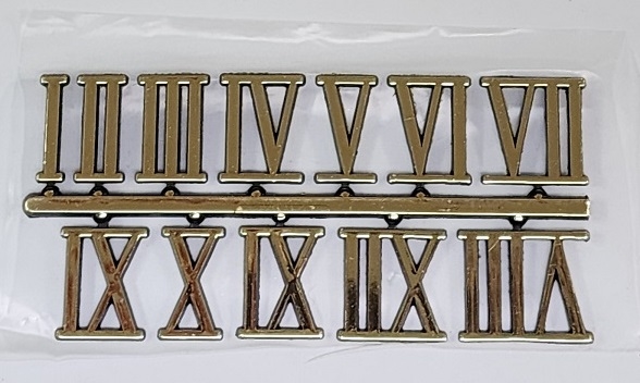 Roman Numerals- 5/8" Gold