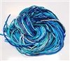 Hand Dyed Silk Strands - Blues