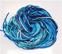 Hand Dyed Silk Strands - Blues