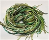 Hand Dyed Silk Cord Strands - #6 Greens