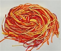 Hand Dyed Silk Strands - Fire