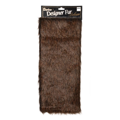 Luxury Designer Fur - Dark Brown - 12 x 15 inches