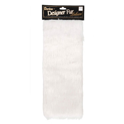 Luxury Designer Fur - White - 12 x 15 inches