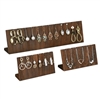 #WDJ2146BR 3 Pcs Wooden Earring Display Stand