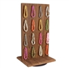 Wooden Rotating Two-Sided Jewelry Display Stand 32 Hooks