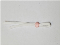Adjustable Mask Ear Loops - White with Light Pink Gripper - 50pcs