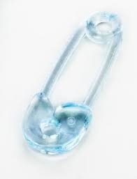 Plastic Diaper Pin Shower Favor - Blue