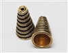 Gold Plate over Sterling Spiral Cone- 16 x 10mm
