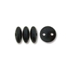 CzechMates 2-Hole Lentil Bead, 6mm, - Matte Hematite