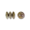 CzechMates 2-Hole Lentil Bead, 6mm, - Luster Opaque Gold/Smoky Topaz