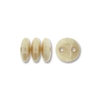 2-Hole Lentil Bead- 6mm - Opaque Luster Champagne