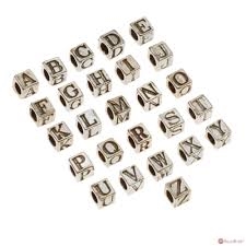 4mm Lead Free Pewter Letter Beads