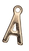 Lead Free Pewter Letter Charms - Gold