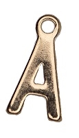 Lead Free Pewter Letter Charms - Gold