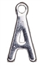 Lead Free Pewter Letter Charms - Silver