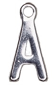 Lead Free Pewter Letter Charms - Silver