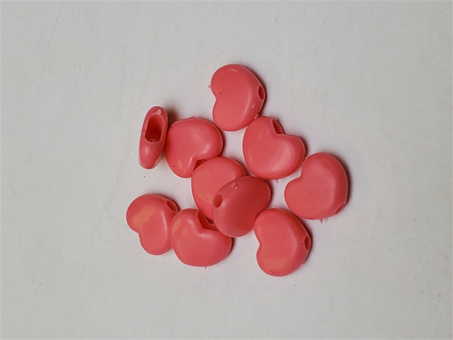 Ear Loop Grippers - Heart - Dark Pink - 50 Pieces