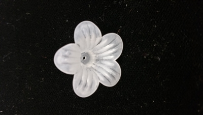 Dyable Frost White Lucite Flower Bead - #1638