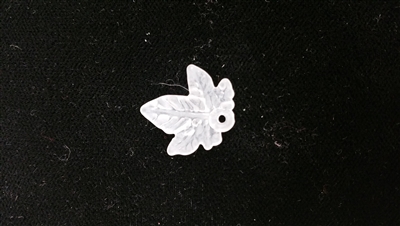 Dyable Frost White Lucite Leaf Bead - #1651