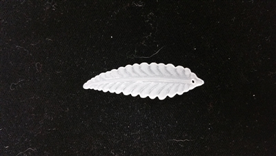 Dyable Frost White Lucite Leaf Bead - #1654