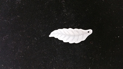 Dyable Frost White Lucite Leaf Bead - #1657