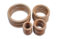 Macrame Rings - Wood Look Plastic