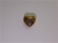 15x13.5mm Filigree Heart Antique Gold Washed