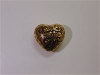 20x18mm Filigree Heart Antique Gold Washed