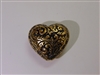25x22mm Filigree Heart Antique Gold Washed