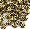 10mm Floral Rondelle - Small Hole - Antique Gold