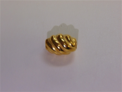 14x10mm Spiral Oval Gold Washed