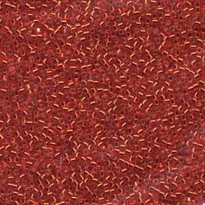 DB043 Silver Lined Red Orange - Miyuki Delica Seed Beads - 11/0