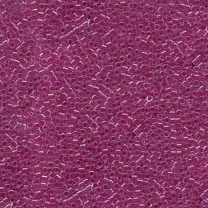 DB074 Lined Light Fuchsia AB - Miyuki Delica Seed Beads - 11/0