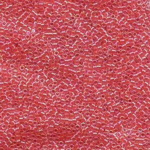 DB075 Lined Dark Rose AB - Miyuki Delica Seed Beads - 11/0