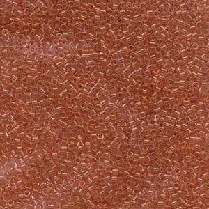 DB1302 Dyed Transparent Light Peach - Miyuki Delica Seed Beads - 11/0