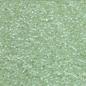 DB1474 Transparent Pale Green Mist Luster - Miyuki Delica Seed Beads - 11/0