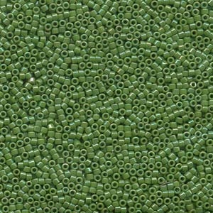 DB163 Opaque Green AB - Miyuki Delica Seed Beads - 11/0