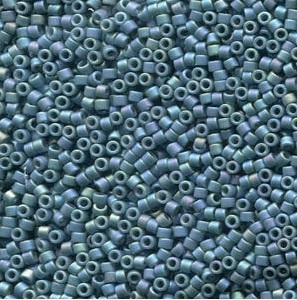 DB2316 Frost Opaque Glaze Rainbow Dark Teal- Miyuki Delica Seed Beads - 11/0