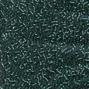 DB607 Dyed Silver Lined Teal - Miyuki Delica Seed Beads - 11/0