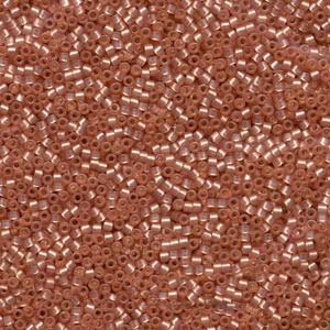 DB622 Dyed Silver Lined Peach Alabaster - Miyuki Delica Seed Beads - 11/0