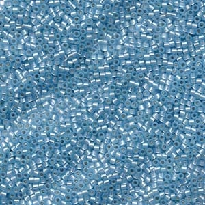 DB628 Dyed Silver Lined Light Aqua Alabaster - Miyuki Delica Seed Beads - 11/0