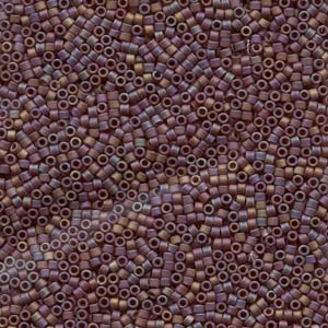 DB884 Matte Opaque Brown AB - Miyuki Delica Seed Beads - 11/0