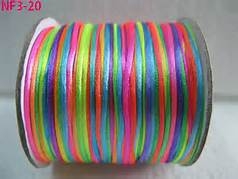 2 mm Rattail Craft Cord - Variegated Colors 250 Yard Spool