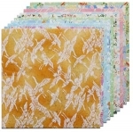 #4339 - Yasutomo Fold'Ems Origami Paper - Authentic Yuzen Pastels Assortment - 4 5/8"